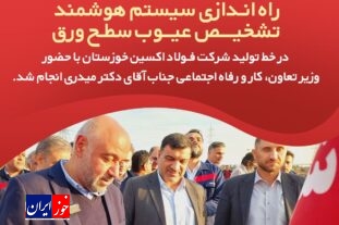 راهاندازی سیستم هوشمند تشخیص عیوب سطح ورق در خط تولید شرکت فولاد اکسین خوزستان